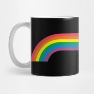 Jumping UNICORN RAINBOW STRIPE Mug